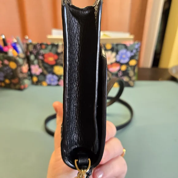 KATE SPADE Convertible Black Grain Leather Mikka Grove Street Crossbody Bag - Picture 6 of 9